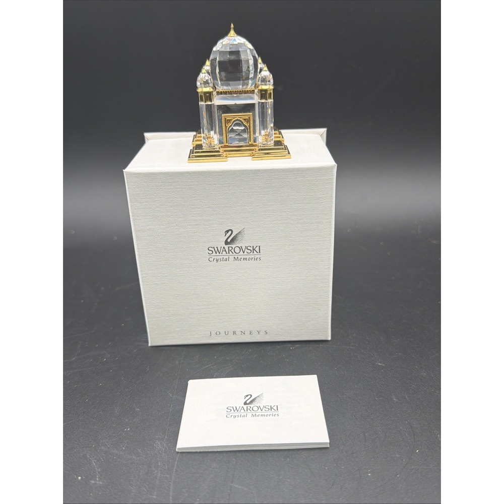Swarovski Crystal Memories Journeys Mosque Gold Plated Figurine 243450 Box Coa